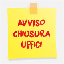 Chiusura anticipata Ufficio Anagrafe